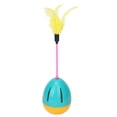 thumbnail image 4 of Juguete de plumas para gatos, colores brillantes, rotación de 360 grados, campana integrada, juguetes interactivos para gatitos, azul, verde y amarillo, 4 of 12