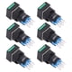 thumbnail image 4 of Interruptor de bloqueo automático 25 piezas Interruptor de botón cuadrado ABS Latón Interruptores de bloqueo automático de 8 pines con luz para equipos Electrodomésticos 16 mm 12 V(Verde), 4 of 8