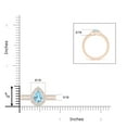thumbnail image 4 of Angara Natural 0.55 Ct. Aquamarine with Diamond Halo Ring in 14K Rose Gold for Women (Ring Size: 3.5), 4 of 9