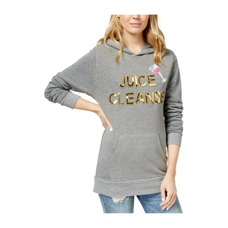 Bow Drape Womens Juice Cleanse Hoodie Sweatshirt Hthgry L