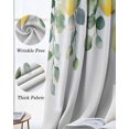 thumbnail image 3 of Lemon Leaves Blackout Curtains for Bedroom Living Room Darkening Curtains 63 Inches Long Summer Botanical Eucalyptus Branches Window Curtain 2 Panels Set Window Treatment Grommet Drapes 42"x63", 3 of 9
