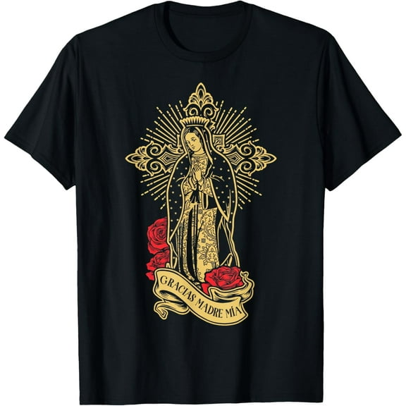 Our Lady of Guadalupe Saint Virgin Mary T-Shirtmen and women can wear, black, white, gifts.S,M,L,XL,2XL,3XL,1833XL