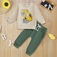 thumbnail image 2 of MEZZALL Boys Outfits Set Toddler Clothes Long Sleeve Hoodie With Excavator Print And Pants Two Piece Outfits For Fall Casual Wear Trendy Clothing, 2 of 3