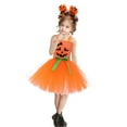 thumbnail image 4 of OGLCCG Girls Pumpkin Costume Kids Sleeveless Birthday Party Lace Tute Dress Fashion All Saints' Day Outfits 3-12 Years, 4 of 7