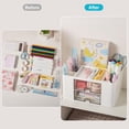 thumbnail image 6 of GIXUSIL Plastic Cosmetic Organizer, Multi-Purpose Storage Box with Drawers for Makeup Jewelry Office Supplies Home Organization，White, 6 of 7