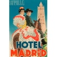 thumbnail image 2 of Retrotravel 17x24 Gold Ornate Wood Framed with Double Matting Museum Art Print Titled - Hotel Madrid, 2 of 4