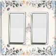 thumbnail image 1 of Metal Light Switch Plate Cover Vintage Retro Postal Floral Card FLW123, 1 of 15