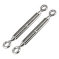 thumbnail image 1 of Unique Bargains 2pcs M10 10mm OO Type Eye and Eye Car Turnbuckle Rigging Wire Rope Tension Screw 304 Stainless Steel Adjustable, 1 of 6