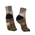 thumbnail image 4 of Bingfone Three Horses Oil Painting Design Patterned Men'S Women'S Casual Cotton Socks, 4 of 9