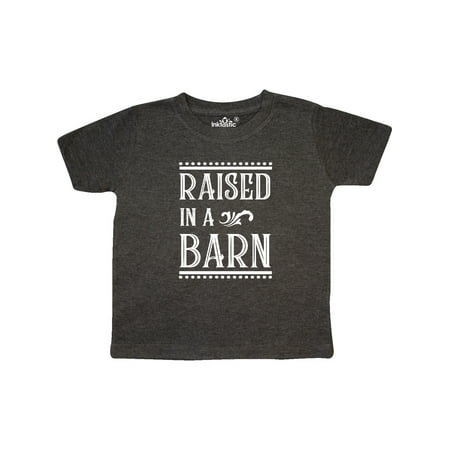 

Inktastic RAISED in a BARN in White Gift Toddler Boy or Toddler Girl T-Shirt