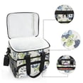thumbnail image 6 of FORMRS Insulated Cooler Bag 24 Cans Capacity Soft Leakproof Lunch Box with Side Pockets, Light Floral Pattern, 6 of 7
