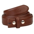 thumbnail image 4 of Falari Replacement Leather Dress Belt Strap Without Buckle Snap on Strap 33mm fit 35mm Buckle - Light Brown L, 4 of 7