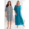 thumbnail image 6 of Dreams & Co. Women's Plus Size Long French Terry Zip-Front Robe (Petite Available), 6 of 6