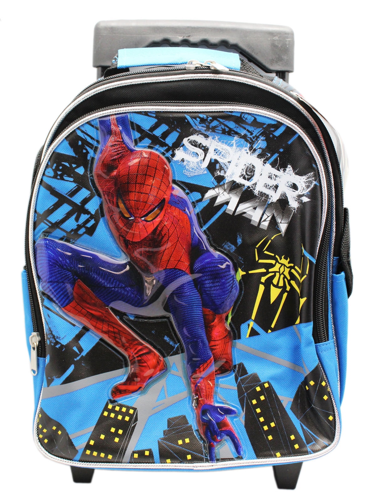 Disney SpiderMan Kids Rolling Backpack (12in Tall) Boy's Blue Backpack