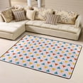 thumbnail image 1 of DouZhe Tapis de Sol Antidérapant Lavable en Machine à Motif Triangle Coloré Area Rugs, Style Géométrique, 63 x 48 Pouces, 1 of 6