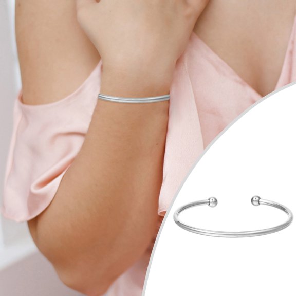 Stainless Steel Wire Open Bracelet Adjustable Fashion Jewelry Trendy Boho Accessories for Women Idea