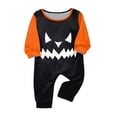 thumbnail image 2 of Matching Halloween Pajamas for Family Festival 2 Piece Sets Casual Pjs Matching Sets Long Sleeve Cute Funny Halloween Pumpkin Face Fashion Family Holiday Loungewear, 2 of 4