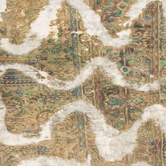 Ahgly Company Indoor Square Abstract Brown Abstract Area Rugs, 6' Square
