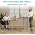 thumbnail image 5 of Electric Standing Desk, Adjustable Height Stand up Desk, 24x48 Inches Sit Stand  Office Desk with  Management, 3 Memory Preset Adjustable Height Desk Computer  Office Desk,, 5 of 6