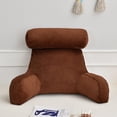 thumbnail image 5 of SHANNA Reading Pillow Extra Large Bed Rest Pillow with Arms Detachable Neck Roll Memory Foam Back Support for Gaming Relaxing, Brown, 5 of 12
