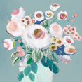 thumbnail image 2 of Rivera, Michelle 12x12 White Modern Wood Framed Museum Art Print Titled - Happy Bouquet, 2 of 4