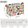 thumbnail image 7 of Yayeee Foldable Storage Basket for Shelves with Handles Waterproof Cloth Bins, Blue Geometric, 7 of 7