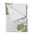 thumbnail image 2 of Floral Soft Flannel Fleece Throw Blanket, Romantic Theme of Roses and Leaves Symbolizing Love Passion, Cozy Plush for Indoor and Outdoor Use, 70" x 90", Coral Pale Olive Green, by Ambesonne, 2 of 5