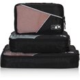 thumbnail image 2 of Travel Packing Cubes Organizer Bags 3 Pieces Set Black, 2 of 7