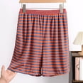thumbnail image 2 of Lenpel Women's Plus Size Pajama Shorts Striped Elastic Waist Soft Comfy Lounge Sleep Shorts Cozy Pj Bottoms with Pockets, 2 of 7