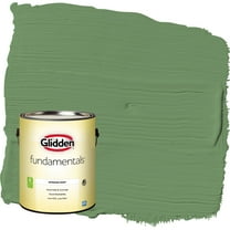 Glidden Fundamentals Moss Ring / Green Flat Interior Paint, 1 Gallon