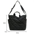 thumbnail image 2 of Yucurem Winter Shoulder Bag Quilted Rhombic Lattice Women Handbags for Work (Black), 2 of 10
