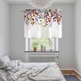 thumbnail image 6 of 2 Panels Kitchen Tier Curtains 39 Inch Length, Brown Eucalyptus Leaves Grommets Window Treatment Curtain, Summer Botanical Watercolor Leaf Thermal Curtains Drapes for Living Room/Bathroom, 6 of 9