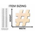 thumbnail image 2 of Unfinished Wood Block Symbol Hashtag Hashmark- Craft - up to 46" DIY 36" / 1/2", 2 of 3