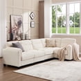thumbnail image 4 of Bonzy Home Convertible Sectional Sofa, L‑Shaped Couch, Ultra‑Comfort Seating – Configurable for Living Room & Family Room, Oat, 4 of 8