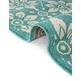 thumbnail image 3 of Unique Loom Outdoor Trellis Collection Area Rug - Tiles (3' 1" Round Teal/Ivory), 3 of 9