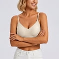 thumbnail image 5 of Ladies Lingerie Bras,V Neck Bra Padded Seamless Adjustable Straps Bralettes Everyday Basic Sleeping Bras, 5 of 6