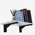 thumbnail image 4 of SPRING 2PCS Triangle Folding Angle Bracket With Matching Screws 60KG Heavy Support Wall Mounted Adjustable Bench Table Shelves white 14in, 4 of 9