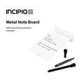 thumbnail image 2 of Incipio Metal Dry Erase Note Board with Built-in Phone Stand, Magnetic Whiteboard Desk Organizer, Reusable Memo Board with 2 Markers & Eraser, 2 of 14