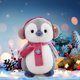 thumbnail image 4 of Juguetes pingüino de peluche muñeco de peluche lindo juguete de peluche de dibujos animados suave regalo de cumpleaños, 4 of 4