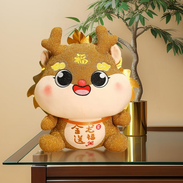 Juguete de peluche de dragón, animal de peluche de dragón, muñeco de dragón, muñeco de peluche de dragón chino para sofá, fiesta de primavera, decorac