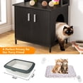 thumbnail image 6 of Litter Box Enclosure, Industrial Cat Cabinet with Shelves and Doors, Wood Pet Crate Hidden Cat Washroom for Most of Litter Box, Indoor Cat House Furniture, Black, 6 of 7
