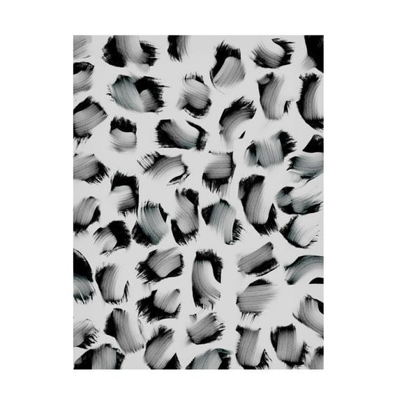 Canvas Wall Art - Treechild 'Black and White Strokes' Wall Art for Living Room, Bedroom, or Office D?cor by Trademark Fine Art - 14 x 19 Inches