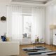 thumbnail image 5 of hite Cortina de ventana de gasa transparente con parte superior de anillo para cocina dormitorio y sala de estar (1, 5 of 8