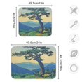 thumbnail image 4 of Yayeee Dish Drying Mat for Kitchen Counter 18"x24" Microfiber Absorbent Pad, Retro Mountain, 4 of 7