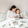 thumbnail image 5 of jejeloiu Cute Fishing Print 7 Pieces Full Size Bedding Sets For Girls,Green Fish Bucket Full Size Bed in a Bag,White Green,Reversible, 5 of 7