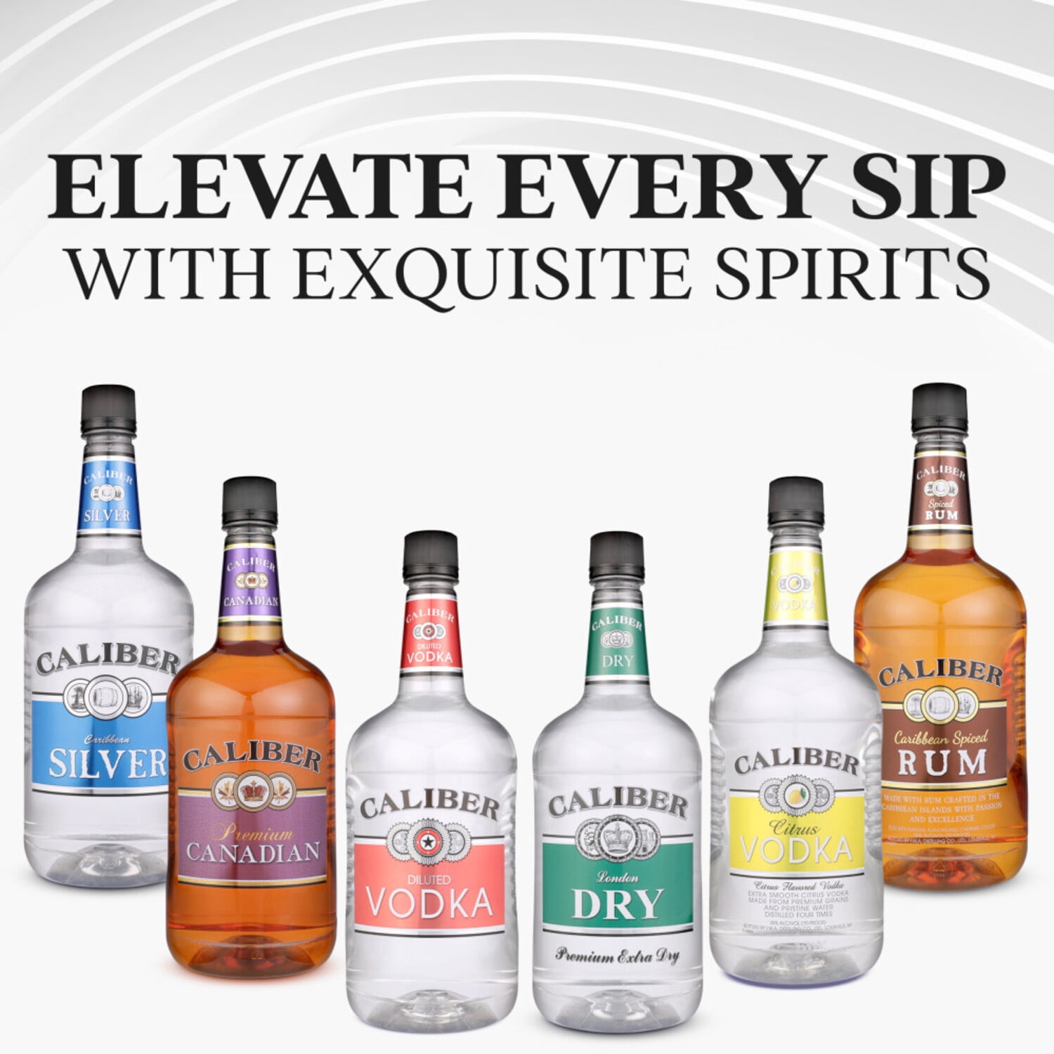 Caliber Spiced Rum, 750 ml PET Bottle, 35.0% ABV