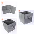 thumbnail image 3 of REGALWOVEN Set of 3 Storage Cube, Fabric Storage Bin with Handle for Shelves Closet, Collapsible Storage Basket for Organizing Clothes Gray 10.6*10.6*11in, 3 of 6
