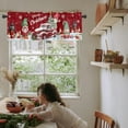 thumbnail image 6 of Merry Christmas Gnome Curtain Valance for Kitchen Windows,Red Farm Truck Rod Pocket Valances Window Toppers,Xmas Tree Gift Short Curtains for Bathroom Bedroom, 6 of 6