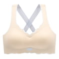 thumbnail image 4 of Everyday Bras for Women Sports Bras for Women Non Removable Pads Running Sports Bras Low Support Sports Bras for Women Sports Bras Women Womens Bras Comfortable Support Running Bras for Beige 4XL, 4 of 4