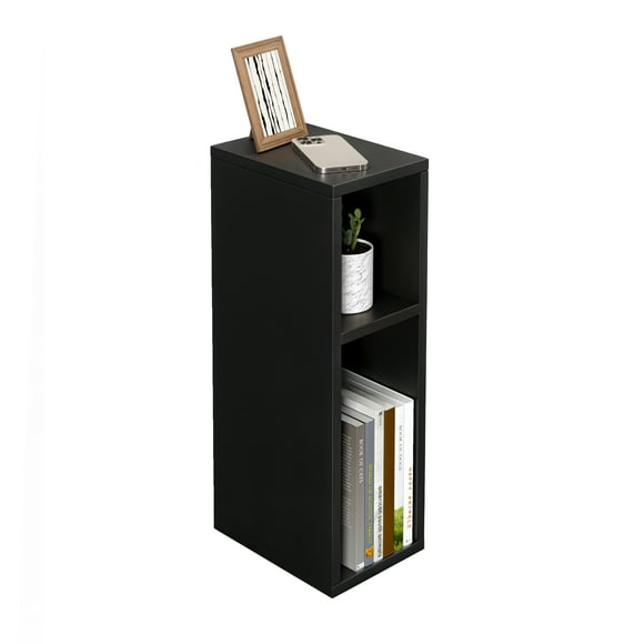 Buró Mesa Auxiliar Moru Flex Negra, 2 Niveles, Estilo Moderno